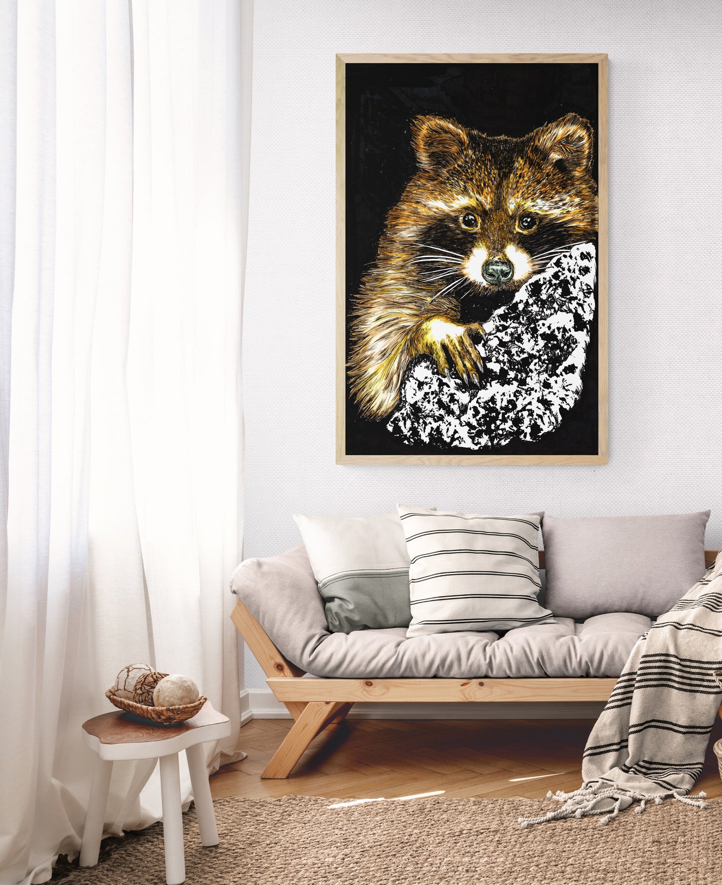 Raccoon Wall Art Poster