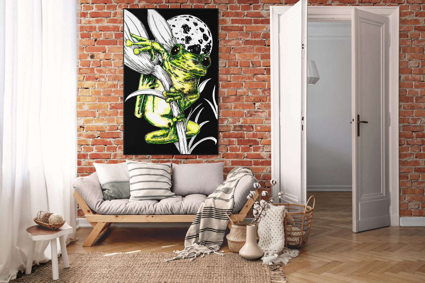 Frog 1 Original Hand Drawn Wall Art Poster