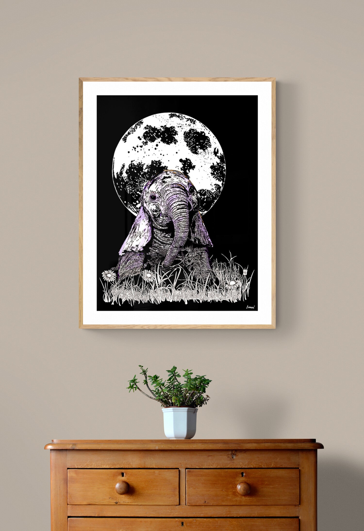 Baby Elephant Wall Art Poster