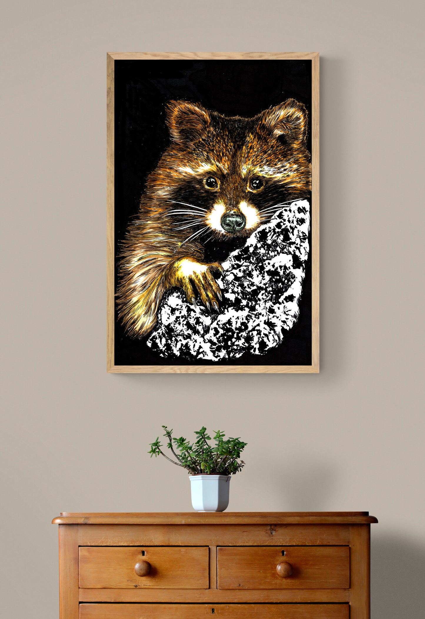 Raccoon Wall Art Poster