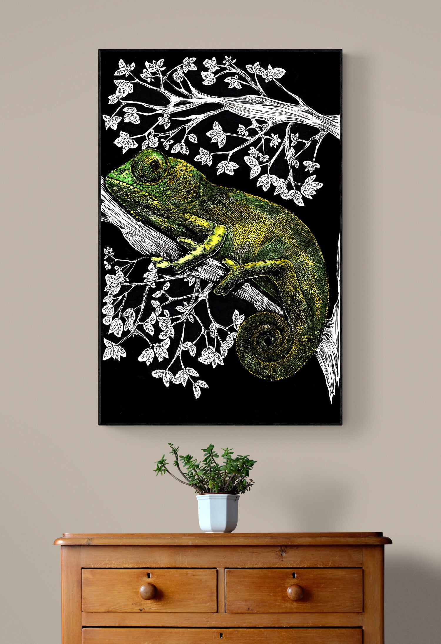 Chameleon 2 Wall Art Poster Print of Original Art