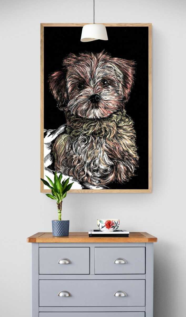 Puppy 2 Digital Art Download! Hand-drawn art by Kris Curran