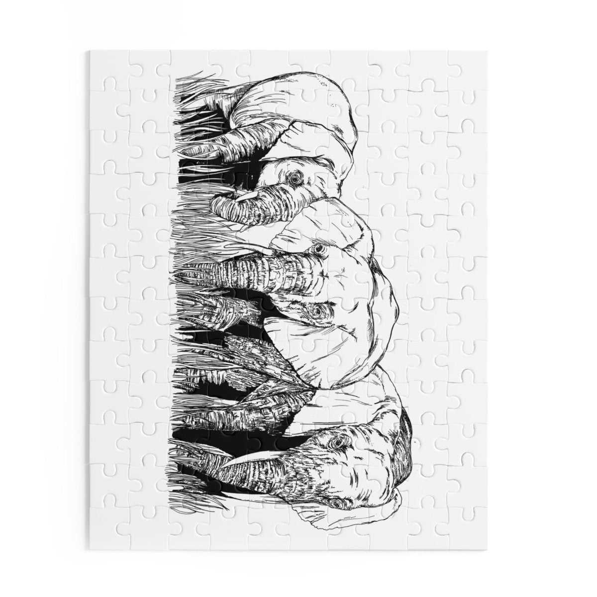 Puzzle 500 - Piece Whimsical Elephant Nature Artwork - Curran Artworks