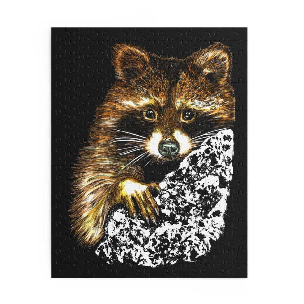 Raccoon Puzzle - 120/252/500 - Piece - Perfect for Animal Lovers - Curran Artworks