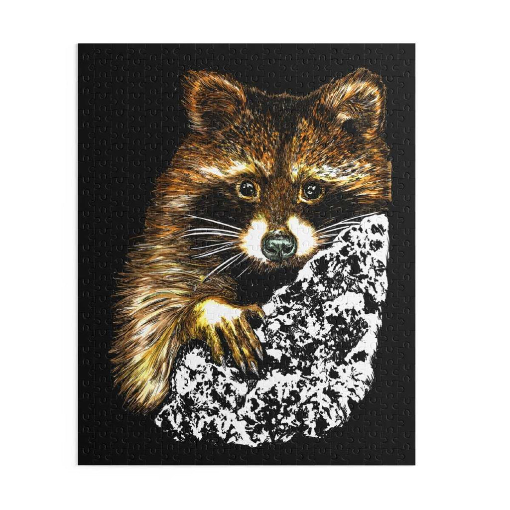 Raccoon Puzzle - 120/252/500 - Piece - Perfect for Animal Lovers - Curran Artworks