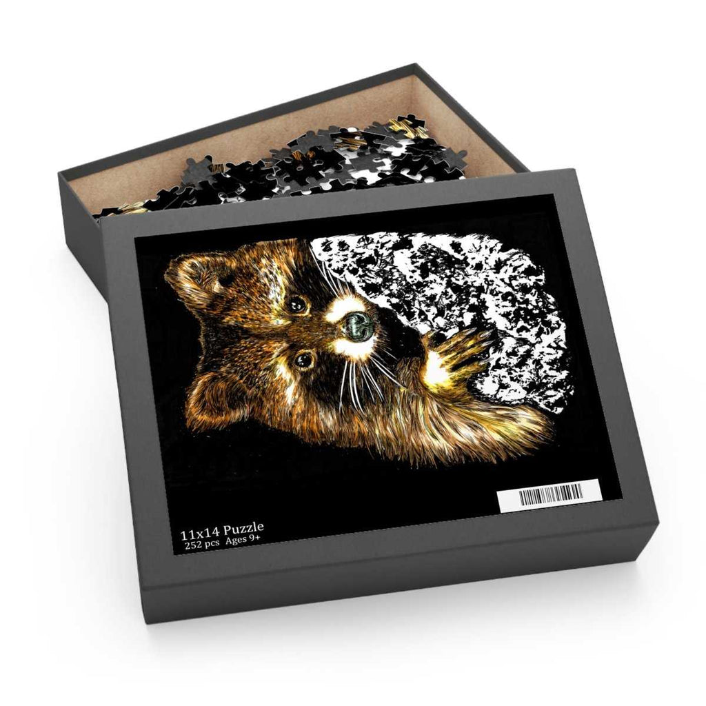 Raccoon Puzzle - 120/252/500 - Piece - Perfect for Animal Lovers - Curran Artworks