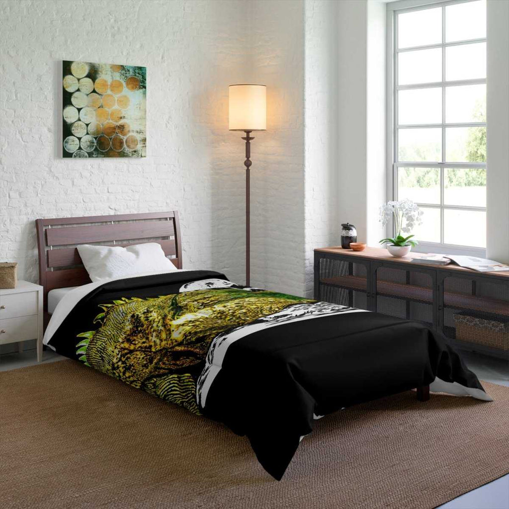 Reptile Moon Art Comforter - Cozy Bedding for Reptile Lovers - Curran Artworks