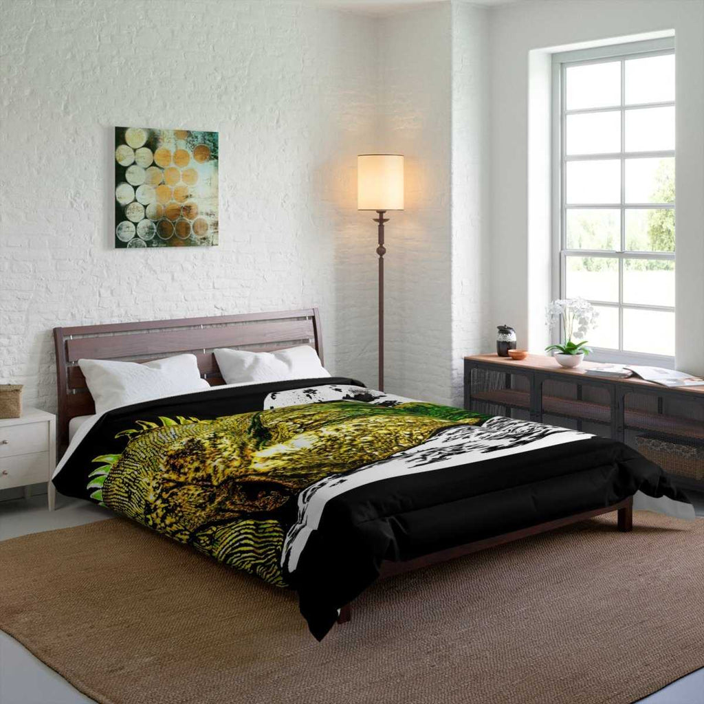 Reptile Moon Art Comforter - Cozy Bedding for Reptile Lovers - Curran Artworks