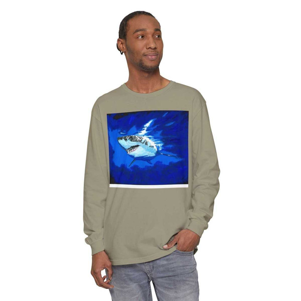 Shark Long Sleeve T-Shirt with Shark Design - Unisex Tee