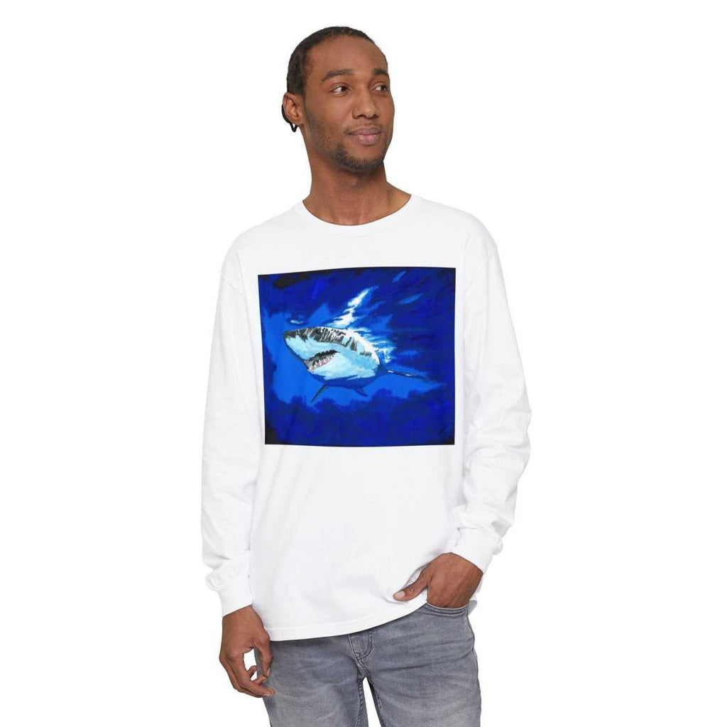 Shark Long Sleeve T-Shirt with Shark Design - Unisex Tee