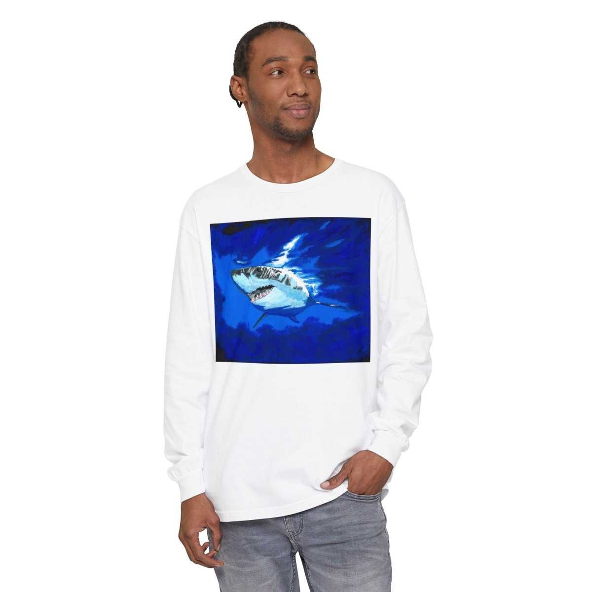 Shark Long Sleeve T-Shirt with Shark Design - Unisex Tee