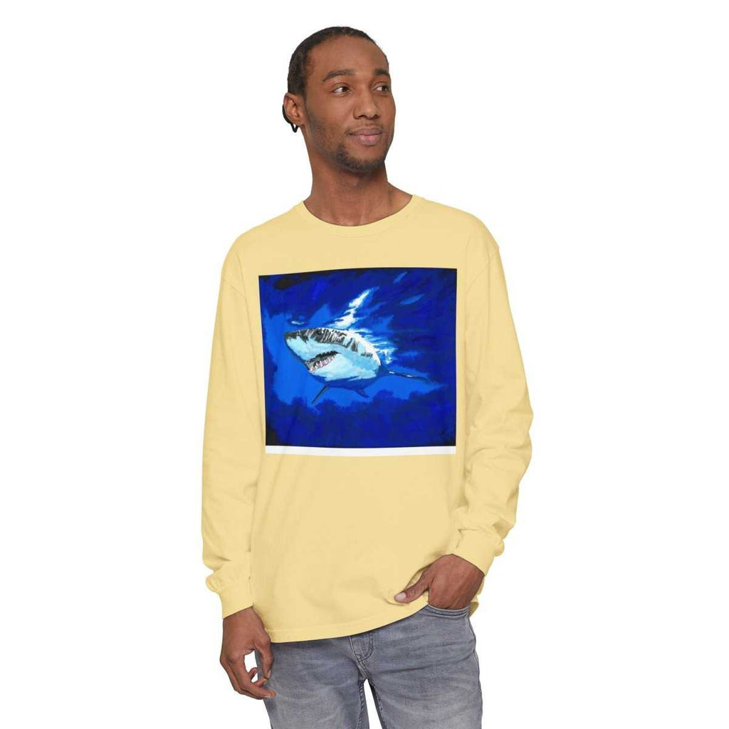 Shark Long Sleeve T-Shirt with Shark Design - Unisex Tee