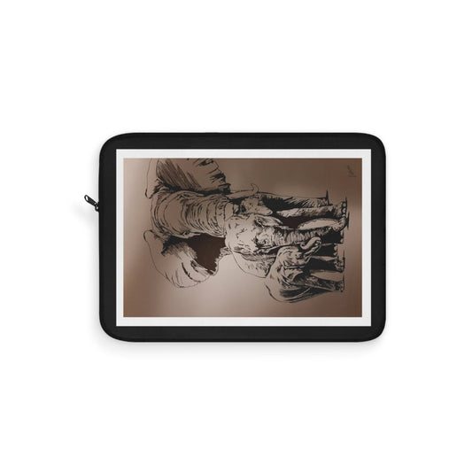 Stylish Elephant Laptop Sleeve | Elegant, Hand Drawn & Protective Tech Accessory - Curran Artworks