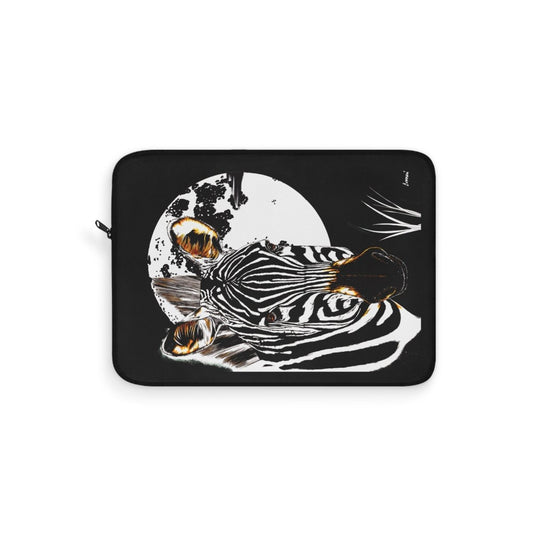 Stylish Zebra Print Laptop Sleeve - Protect Your Device with a Touch of Wild - Curran Artworks