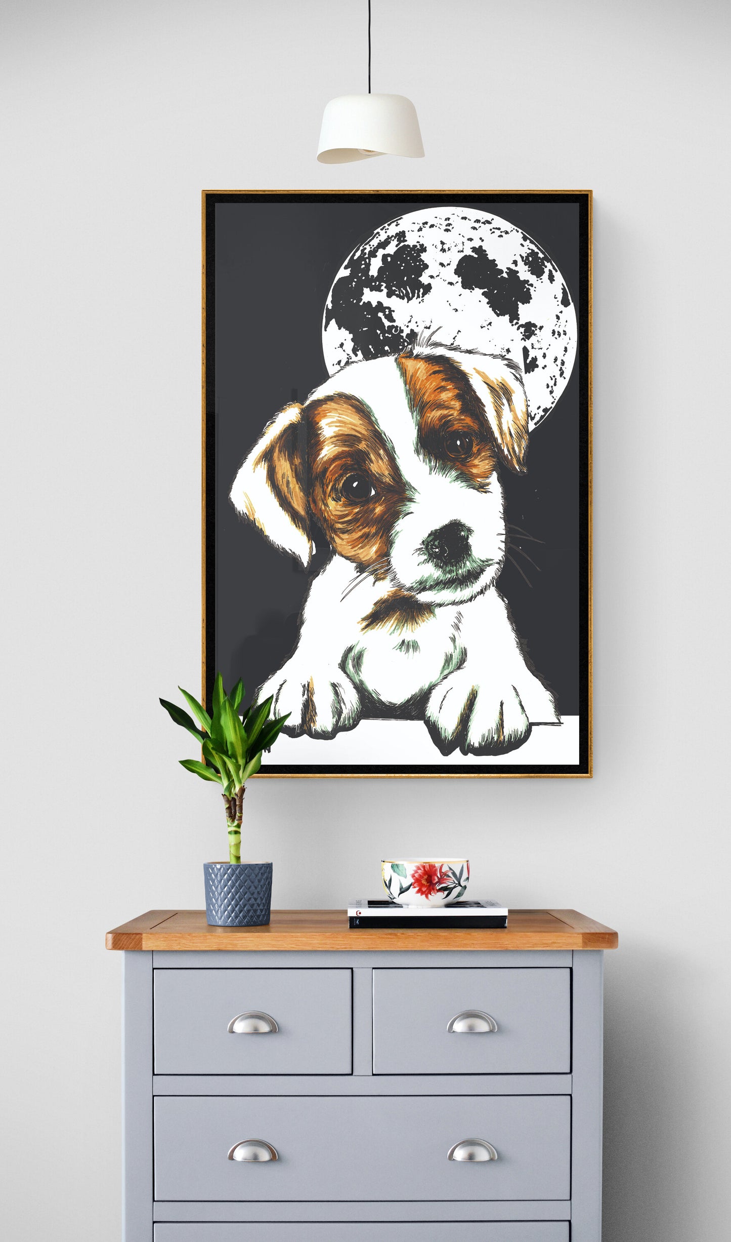 Original Hand-Drawn Beagle Wall Art