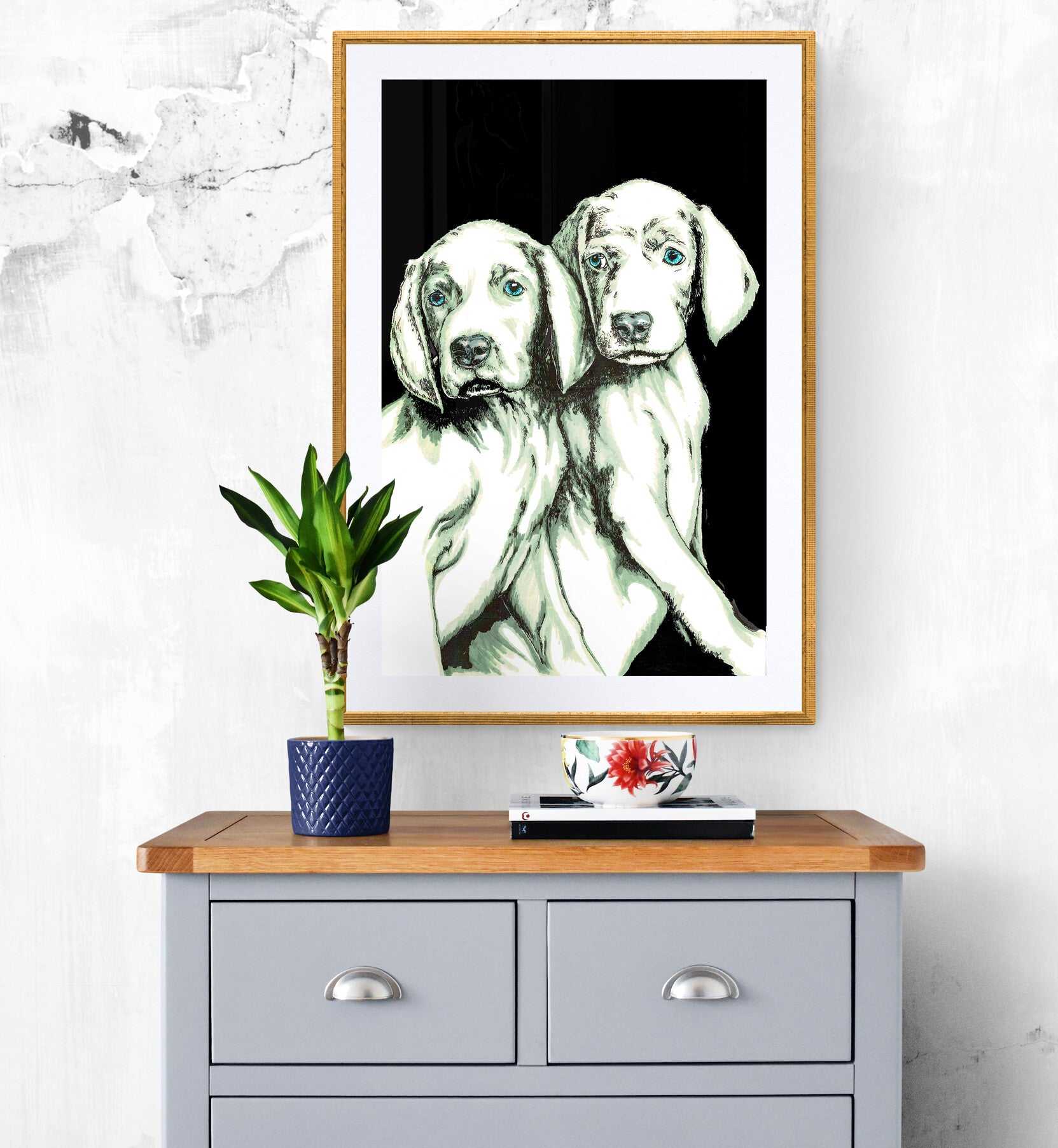 Puppy 1 Wall Art Poster by Artist Kris Curran