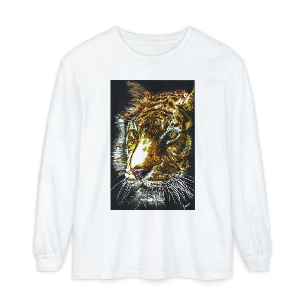 Tiger Hand Drawn Unisex Long Sleeve T-Shirt - Curran Artworks