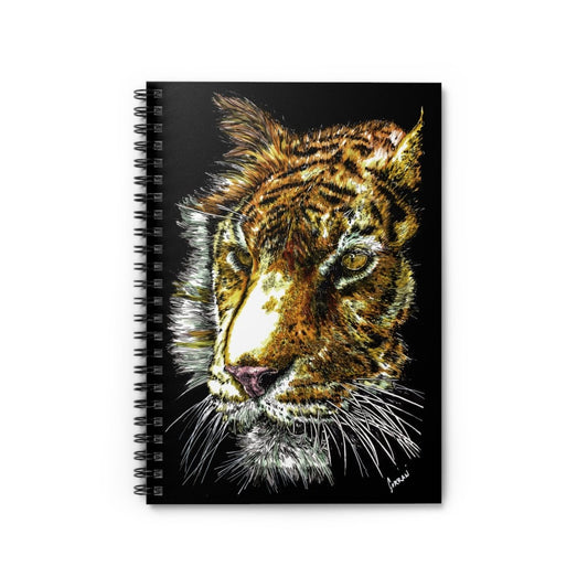 Tiger Spirit Spiral Notebook - Ruled Line for Inspiration & Creativity - Curran Artworks