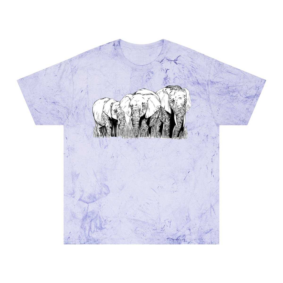 Unisex Color Blast Elephant Graphic T-Shirt - Eco - Friendly Art Tee - Curran Artworks