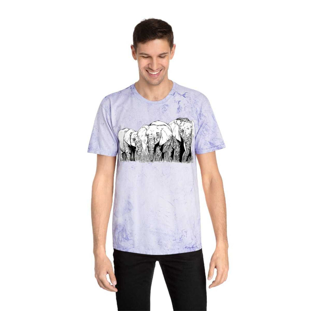 Unisex Color Blast Elephant Graphic T-Shirt - Eco - Friendly Art Tee - Curran Artworks