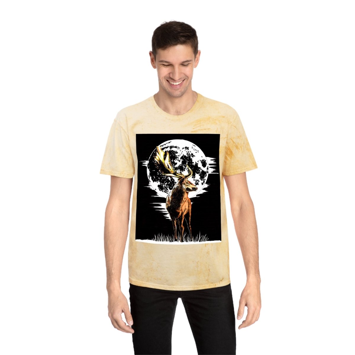 Unisex Color Blast Forest Deer T-Shirt | Nature - Inspired Graphic Tee - Curran Artworks