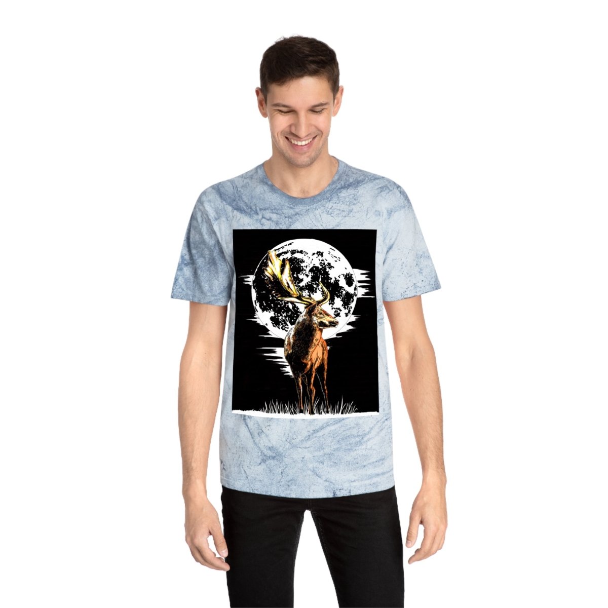 Unisex Color Blast Forest Deer T-Shirt | Nature - Inspired Graphic Tee - Curran Artworks