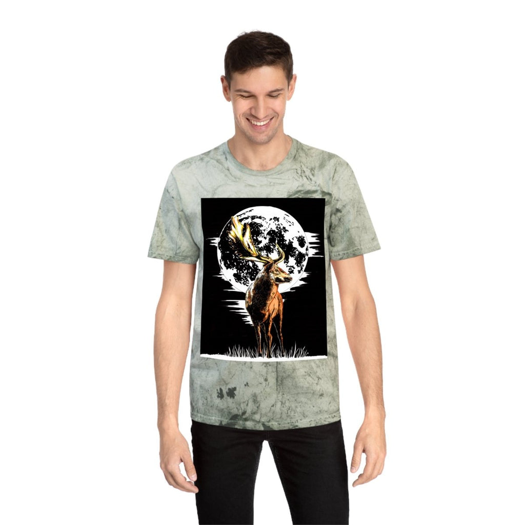 Unisex Color Blast Forest Deer T-Shirt | Nature - Inspired Graphic Tee - Curran Artworks