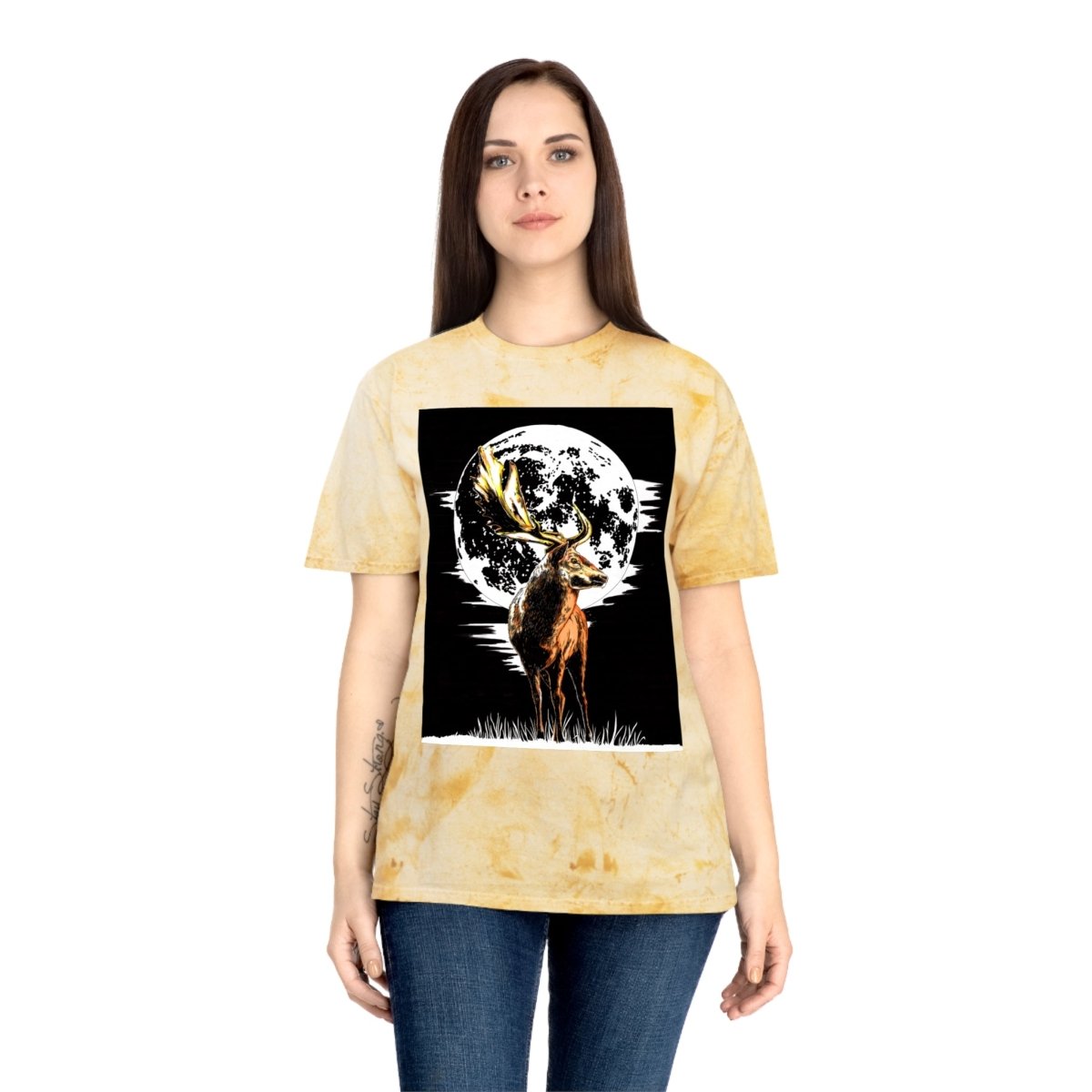 Unisex Color Blast Forest Deer T-Shirt | Nature - Inspired Graphic Tee - Curran Artworks