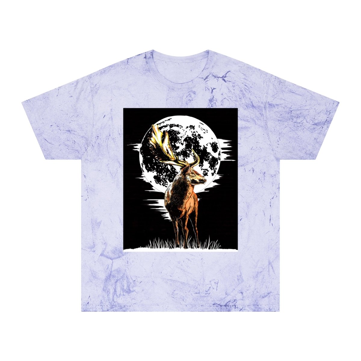 Unisex Color Blast Forest Deer T-Shirt | Nature - Inspired Graphic Tee - Curran Artworks