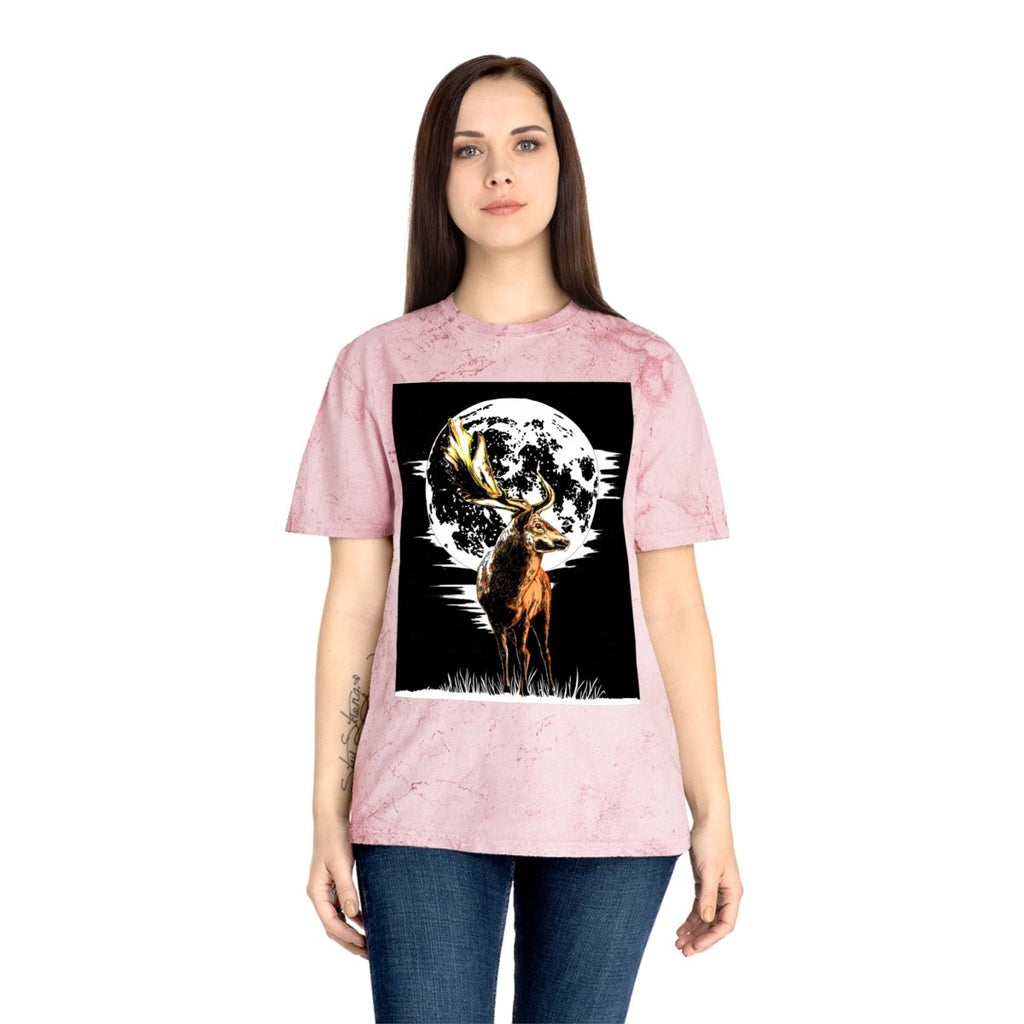 Unisex Color Blast Forest Deer T-Shirt | Nature - Inspired Graphic Tee - Curran Artworks