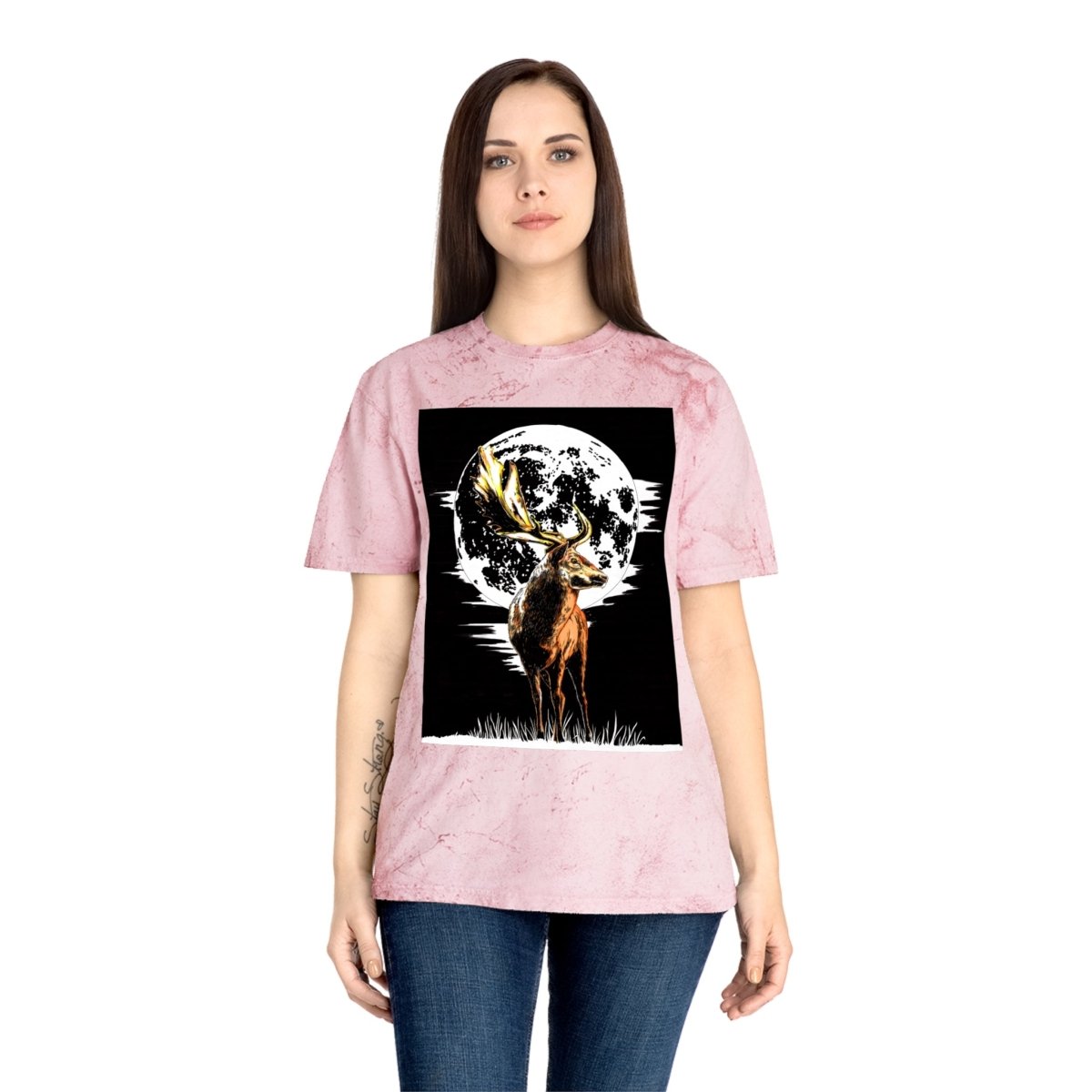 Unisex Color Blast Forest Deer T-Shirt | Nature - Inspired Graphic Tee - Curran Artworks