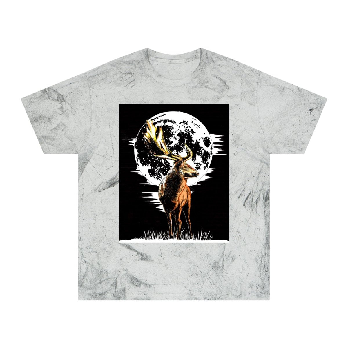 Unisex Color Blast Forest Deer T-Shirt | Nature - Inspired Graphic Tee - Curran Artworks