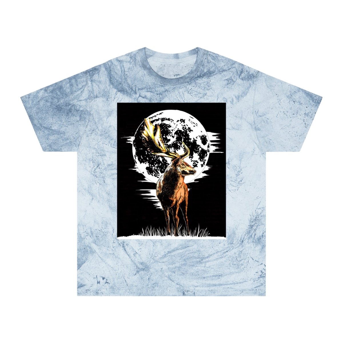 Unisex Color Blast Forest Deer T-Shirt | Nature - Inspired Graphic Tee - Curran Artworks