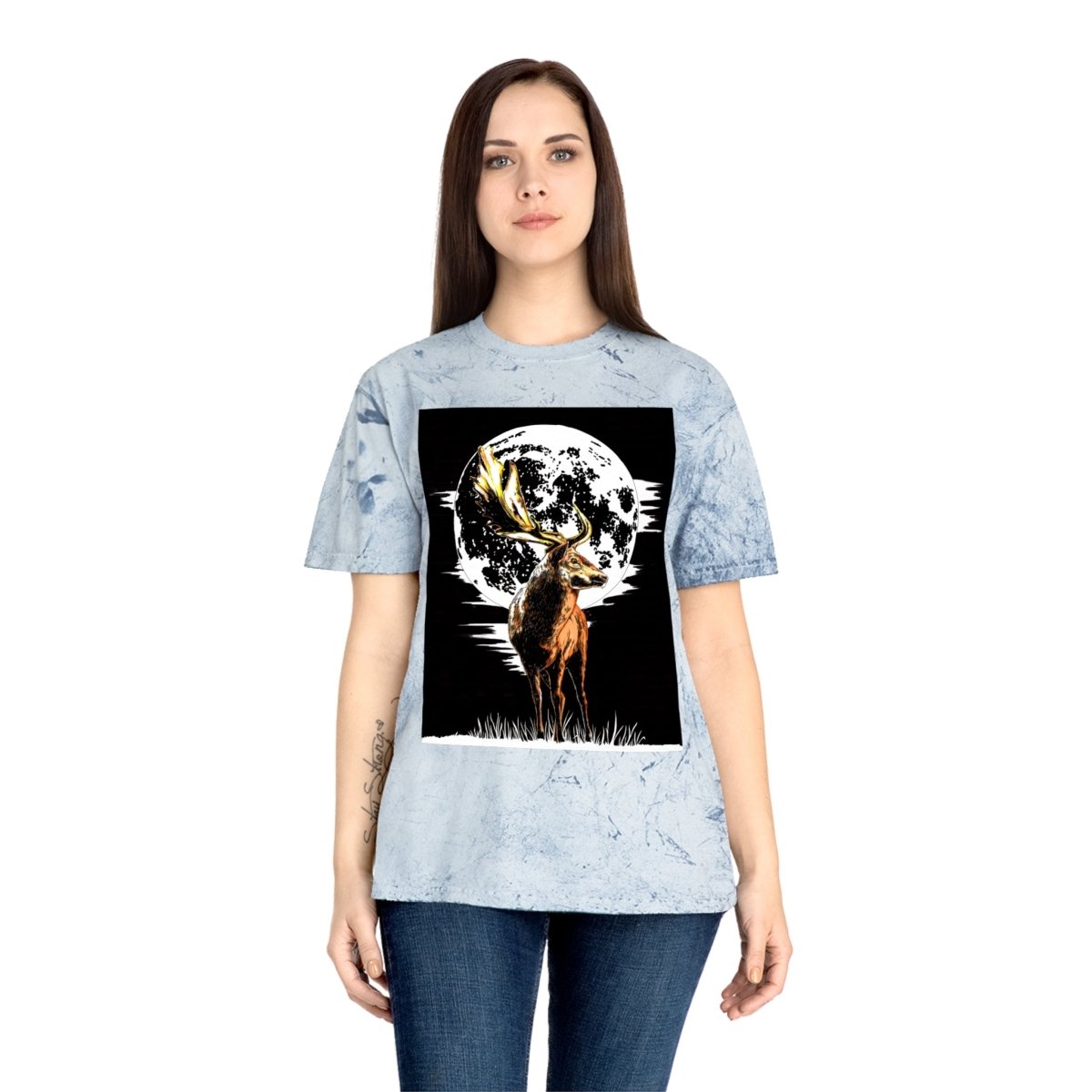 Unisex Color Blast Forest Deer T-Shirt | Nature - Inspired Graphic Tee - Curran Artworks