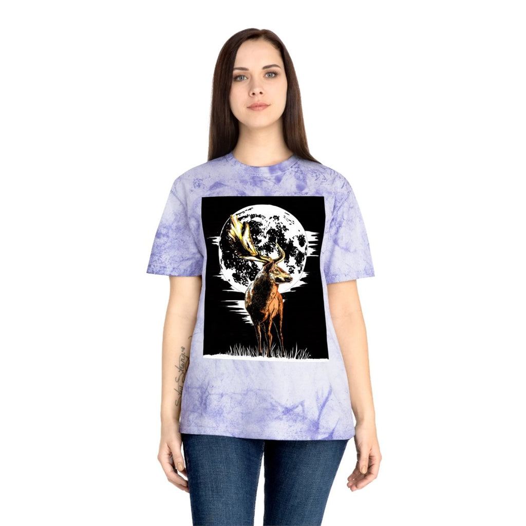 Unisex Color Blast Forest Deer T-Shirt | Nature - Inspired Graphic Tee - Curran Artworks