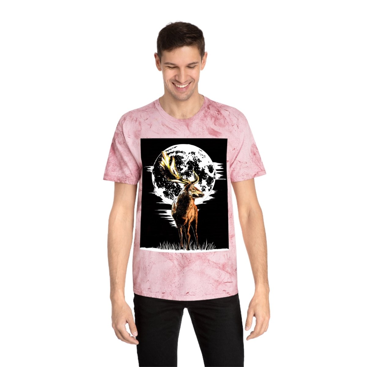 Unisex Color Blast Forest Deer T-Shirt | Nature - Inspired Graphic Tee - Curran Artworks