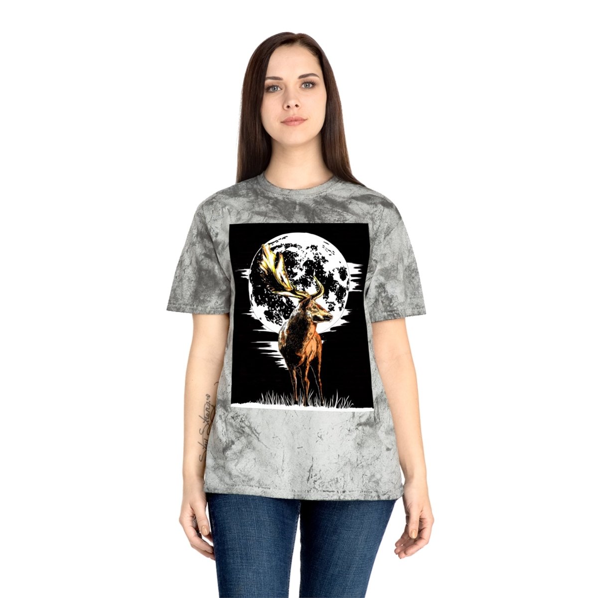 Unisex Color Blast Forest Deer T-Shirt | Nature - Inspired Graphic Tee - Curran Artworks
