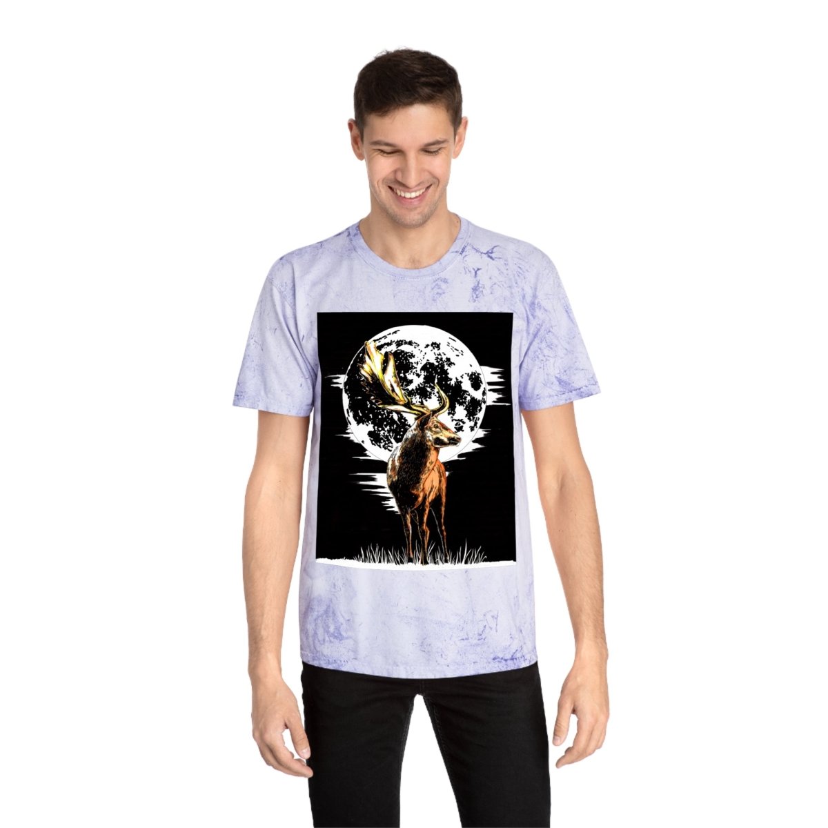 Unisex Color Blast Forest Deer T-Shirt | Nature - Inspired Graphic Tee - Curran Artworks