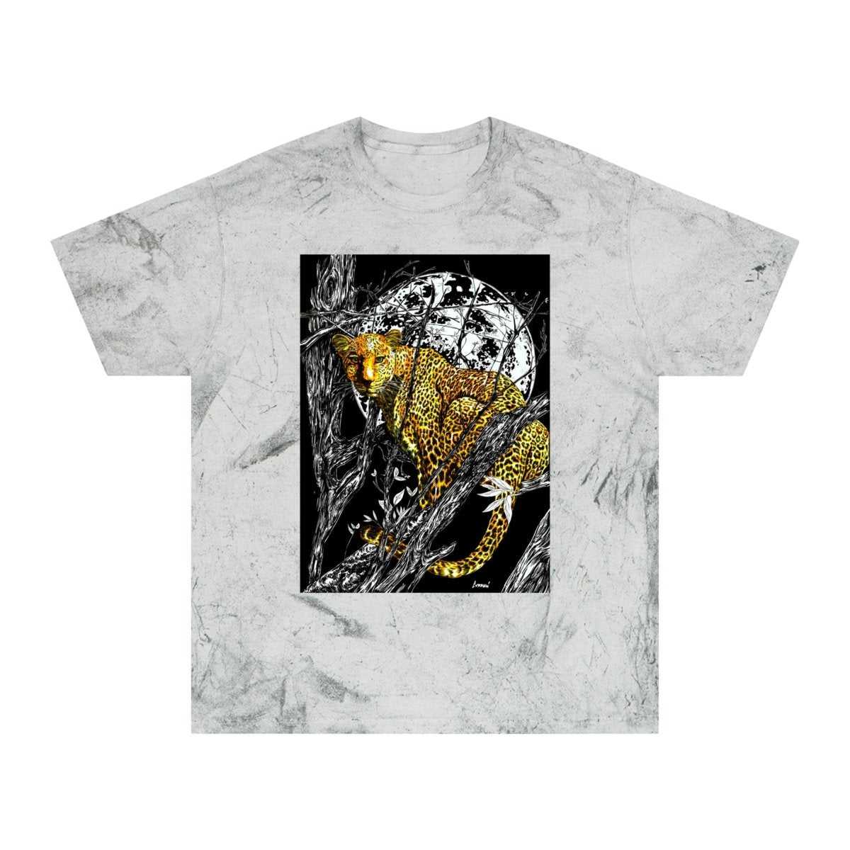 Unisex Color Blast Leopard T-Shirt - Vivid Wildlife Design - Curran Artworks