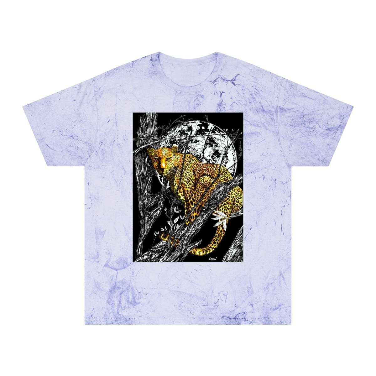 Unisex Color Blast Leopard T-Shirt - Vivid Wildlife Design - Curran Artworks