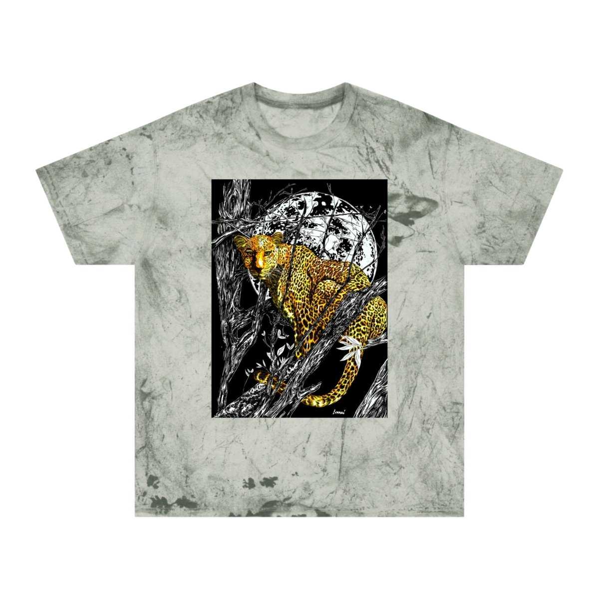 Unisex Color Blast Leopard T-Shirt - Vivid Wildlife Design - Curran Artworks