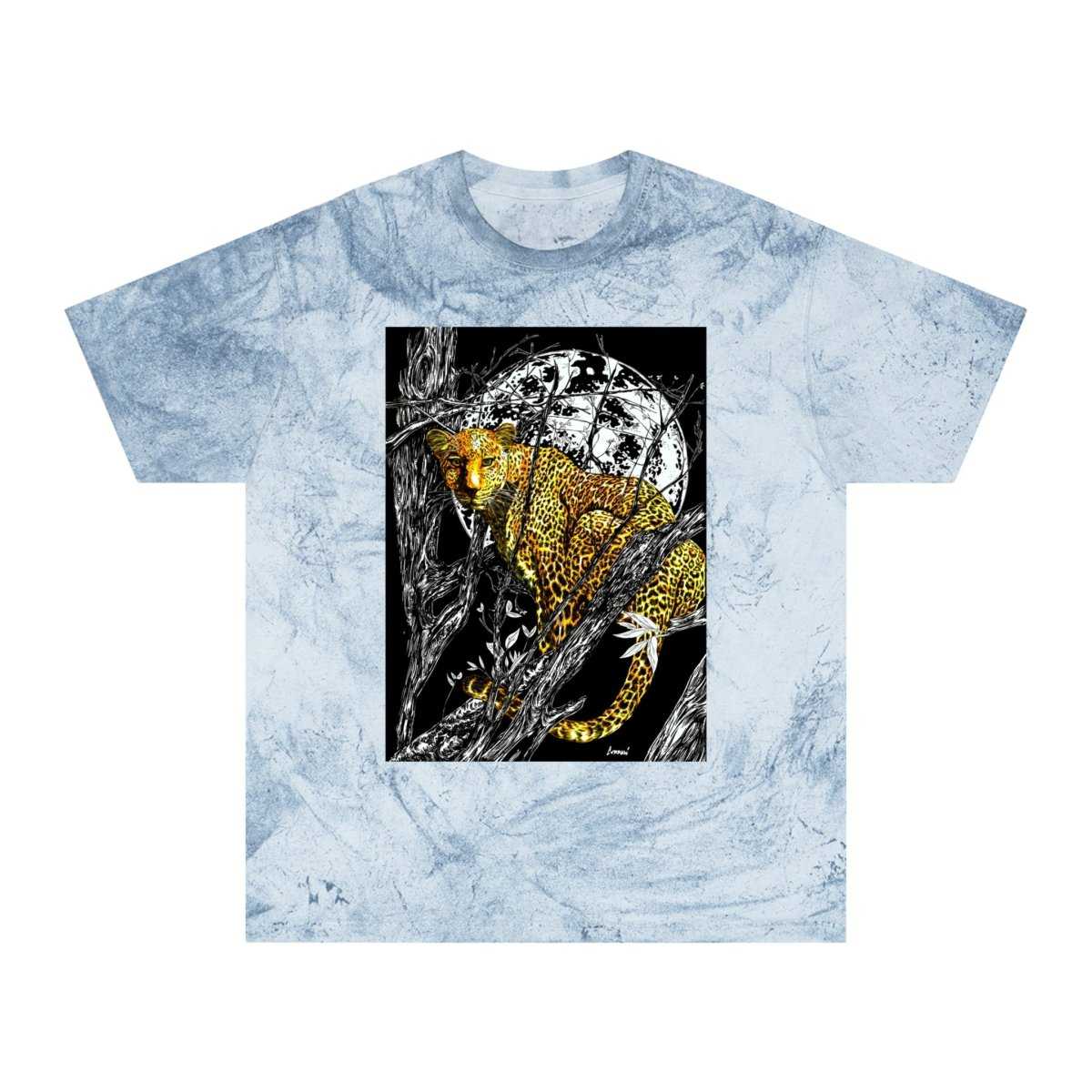 Unisex Color Blast Leopard T-Shirt - Vivid Wildlife Design - Curran Artworks
