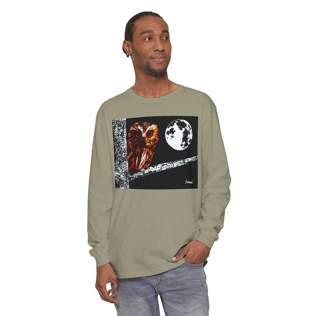 Owl Moon Long Sleeve T-Shirt - Nature Lover Gift