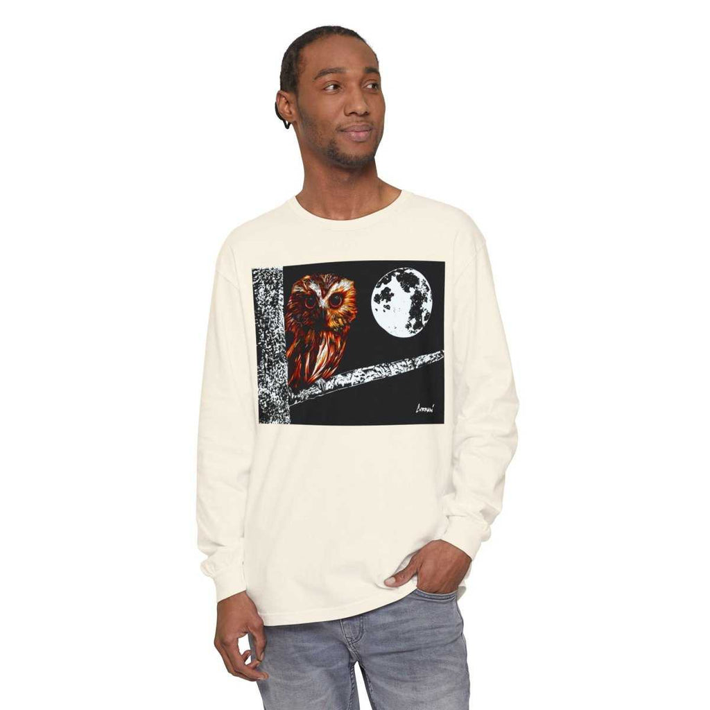 Owl Moon Long Sleeve T-Shirt - Nature Lover Gift