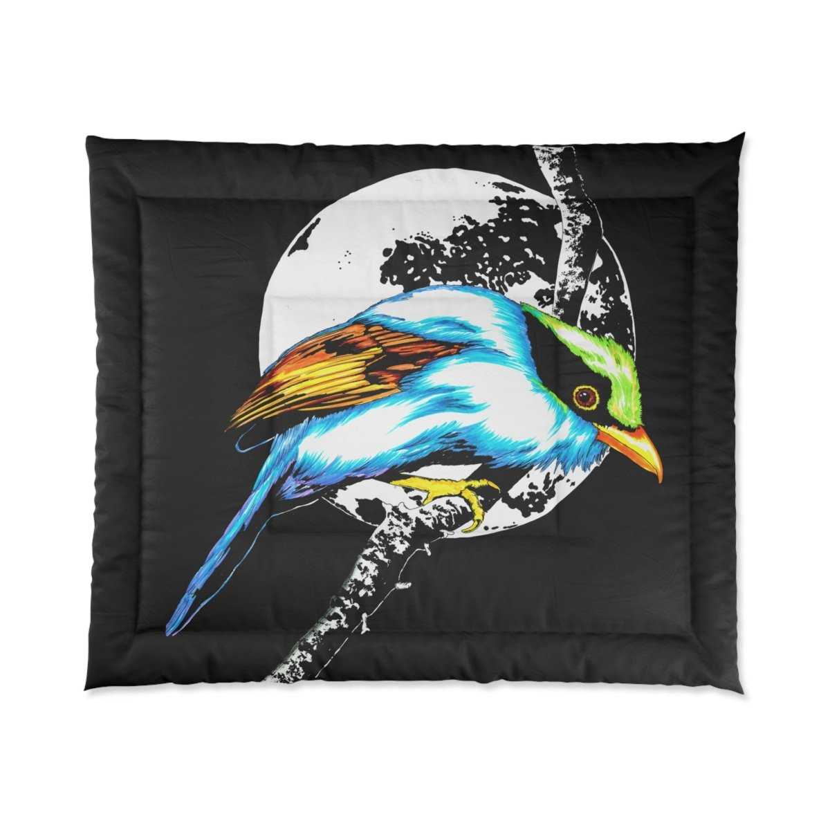 Vibrant Bird Art Comforter - Cozy Bed Cover for Nature Lovers - Curran Artworks