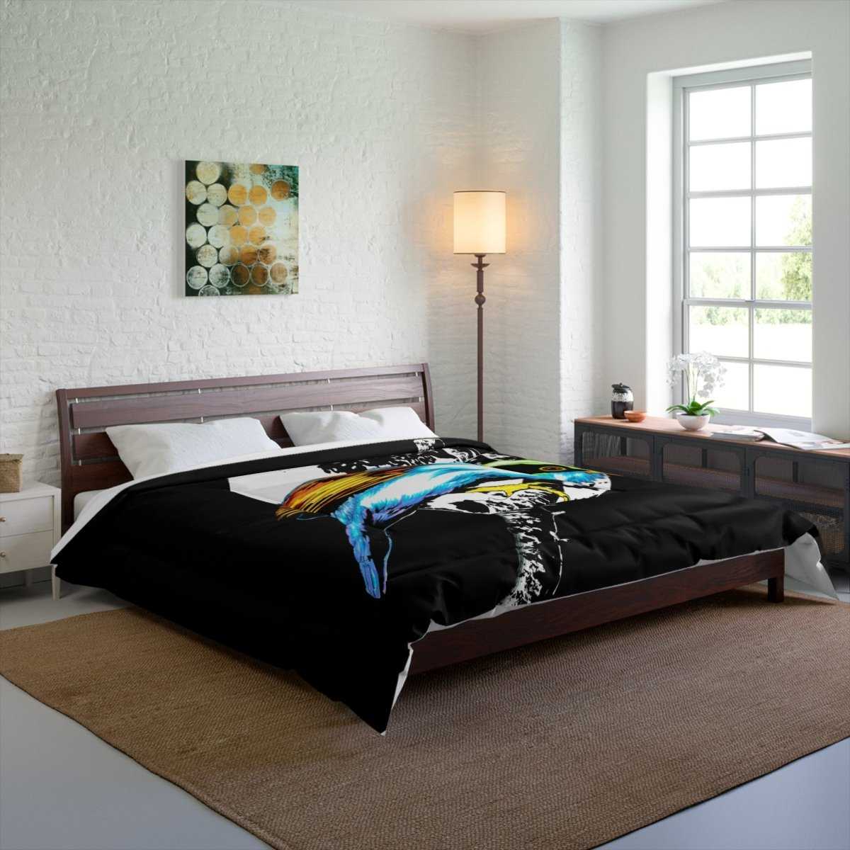 Vibrant Bird Art Comforter - Cozy Bed Cover for Nature Lovers - Curran Artworks