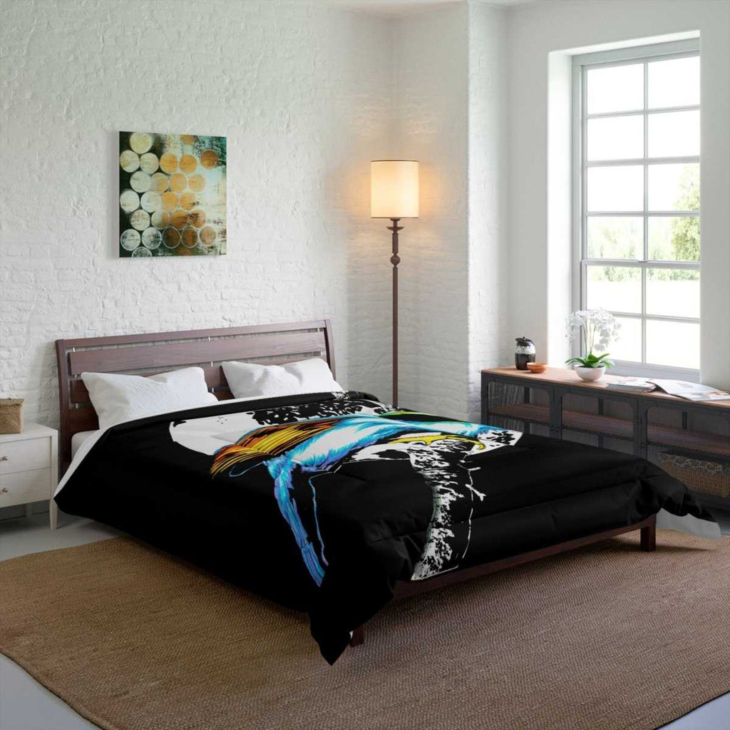 Vibrant Bird Art Comforter - Cozy Bed Cover for Nature Lovers - Curran Artworks