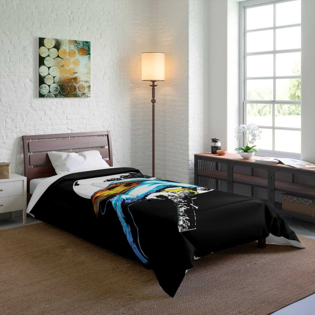 Vibrant Bird Art Comforter - Cozy Bed Cover for Nature Lovers - Curran Artworks