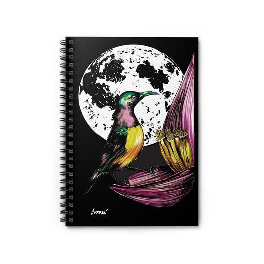 Vibrant Bird Art Spiral Notebook - Handmade Ruled Lines for Creative Souls - Curran Artworks
