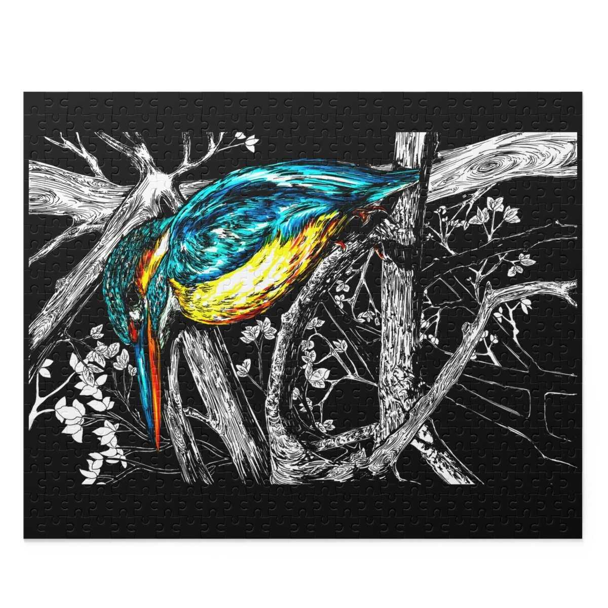 Vibrant Kingfisher Puzzle - 500 - Piece Nature Art - Curran Artworks